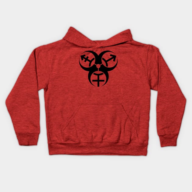 Trans Biohazard - Black Kids Hoodie by GenderConcepts